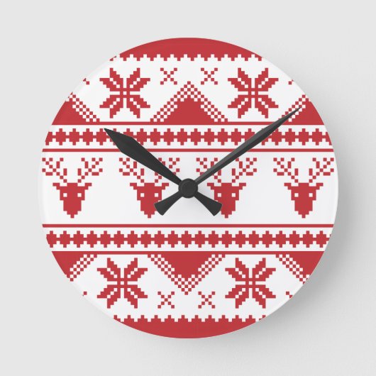 hässlicher Weihnachtspulli Runde Wanduhr (Vorderseite)