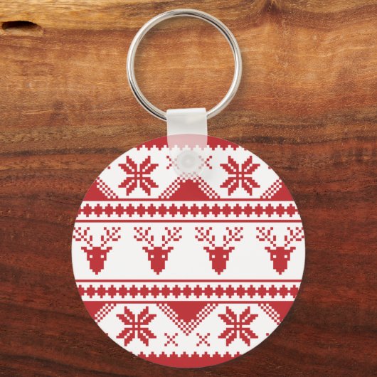 hässlicher Weihnachtspulli Schlüsselanhänger (Vorderseite)