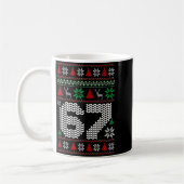 Hässlicher Weihnachtspullover 67 Sechs Sieben 6 7  Kaffeetasse (Links)