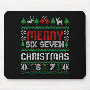 Hässlicher Weihnachtspullover 67 Sechs Sieben 6 7 Mousepad