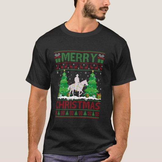 Hässlicher Weihnachtspullover-Christbaum-Beleuchtu T-Shirt (Vorderseite)