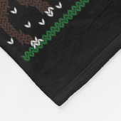 Hässlicher Weihnachtspullover Fußball Fleecedecke (Ecke)