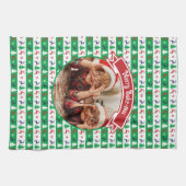 Hässlicher Weihnachtspullover Helle Jumper-Foto Geschirrtuch (Horizontal)