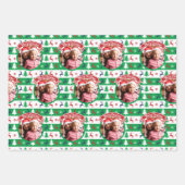 Hässlicher Weihnachtspullover Helle Sprünge Foto Geschenkpapier Set (Vorderseite 2)