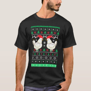 Hässlicher Weihnachtspullover Huhn Hühnerliebhaber T-Shirt