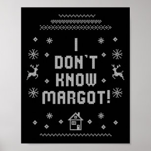 Hässlicher Weihnachtspullover Ich kenne Margot nic Poster