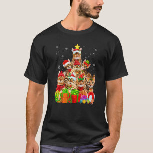 Hässlicher Weihnachtspullover Katzenbaum Bengal Ka T-Shirt