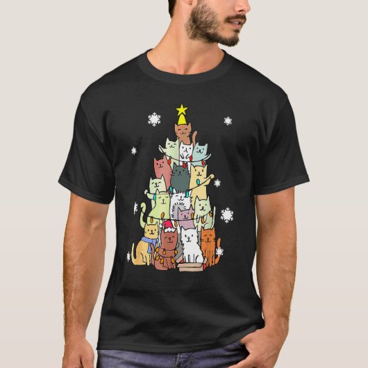 Hässlicher Weihnachtspullover Katzenbaum   Xmas Ka T-Shirt (Vorderseite)