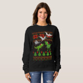 Hässlicher Weihnachtspullover mit Dinosaurier für  Sweatshirt (Vorne ganz)