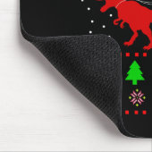 Hässlicher Weihnachtspullover mit Dinosauriern für Mousepad (Ecke)