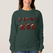 Hässlicher Weihnachtspullover Pilot Mom Aviation L Sweatshirt (Vorderseite)