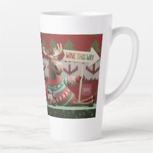 Hässlicher Weihnachtspullover Rentier. Wein hier e Milchtasse