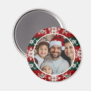 Hässlicher Weihnachtspullover Rot Und Grün Magnet