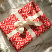 Hässlicher Weihnachtspullover Rotwild Geschenkpapier