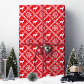 Hässlicher Weihnachtspullover Rotwild Geschenkpapier