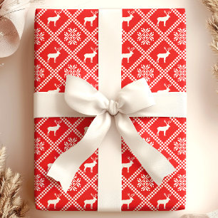 Hässlicher Weihnachtspullover Rotwild Geschenkpapier