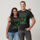 Hässlicher Weihnachtspullover Schwarze Katze Baum T-Shirt (Unisex)