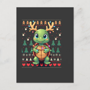 Hässlicher Weihnachtspullover-Stil beleuchtete Sch Postkarte