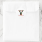 Hässlicher Weihnachtspullover-Stil beleuchtete Sch Runder Aufkleber (Tasche)