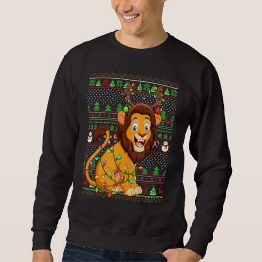 Hässlicher Weihnachtspullover-Stil beleuchteter Lö Sweatshirt (Vorderseite)
