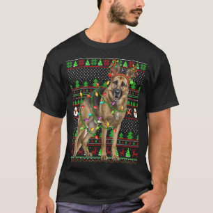 Hässlicher Weihnachtspullover Stil Lichter Deutsch T-Shirt