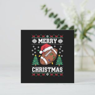 Hässlicher Weihnachtspullover-Stil Santa American Feiertagskarte