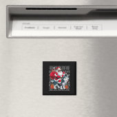 Hässlicher Weihnachtspullover-Stil Santa reitet au Magnet (In Situ (Geschirrspüler))