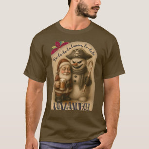 Hässlicher Weihnachtspullover Weihnachtsmann Pirat T-Shirt