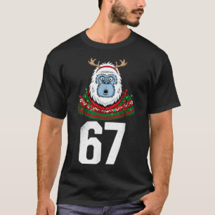 Hässlicher Weihnachtspullover Yeti Gorilla Rentier T-Shirt