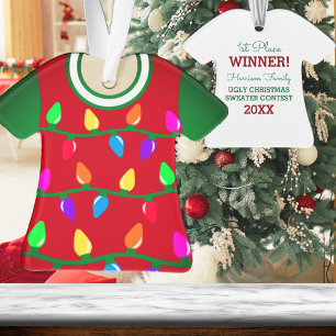 Hässlicher Weihnachtspulover-Preis Ornament