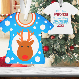 Hässlicher Weihnachtspulover-Preis Ornament