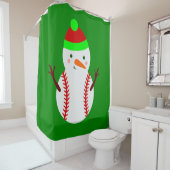 hässlicher Weihnachtsschneemann lustig Duschvorhang (Beispiel)