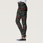 Hässlicher Weihnachtsstrickjacke-Entwurfs-alles Leggings (Links)