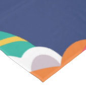 hässlicher Weihnachtstiger-Weihnachtsmann Tischdecke (Schrägansicht)