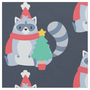 hässlicher Weihnachtswaschbär Weihnachten Baum süß Stoff