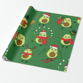 hässlicher Weihnachtsweih avocado santa Winter Geschenkpapier