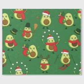 hässlicher Weihnachtsweih avocado santa Winter Geschenkpapier (Flach)