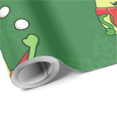 hässlicher Weihnachtsweih avocado santa Winter Geschenkpapier (Rolleneckpunkt)