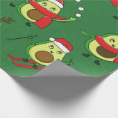 hässlicher Weihnachtsweih avocado santa Winter Geschenkpapier (Ecke)