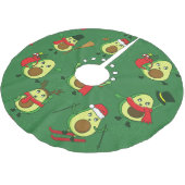 hässlicher Weihnachtsweih avocado santa Winter Polyester Weihnachtsbaumdecke (Schrägansicht)