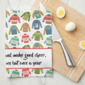 hässliches, aber Niedliches Weihnachts-Weihnachtsk Geschirrtuch (Viertel Falte)