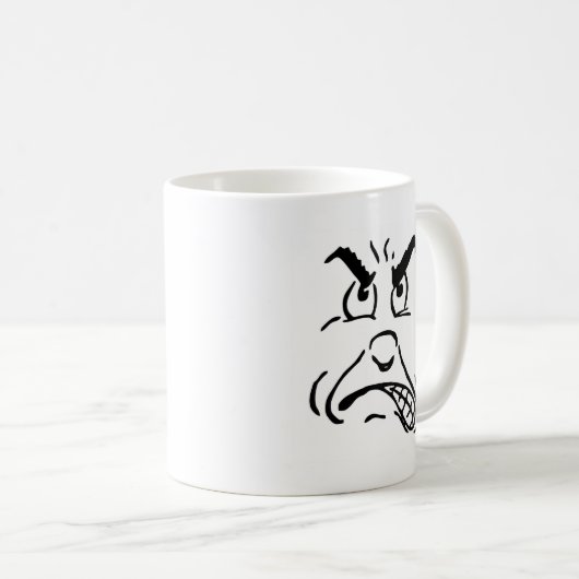 Hässliches Angesicht Kaffeetasse (VorderseiteRechts)