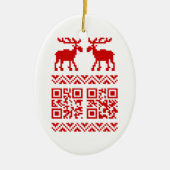 Hässliches Code-guten Rutsch ins Neue Jahr der Keramikornament (Vorne)