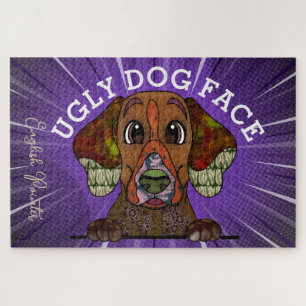 Hässliches Gesicht eines English Pointer 1000 Teil Puzzle