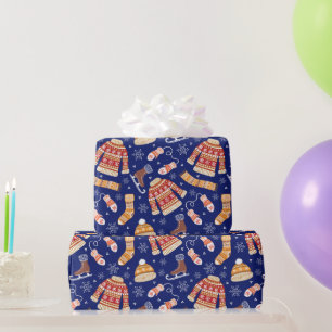 Hässliches hübsches Weihnachtspullover-Wetter Wint Geschenkpapier