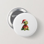 Hässliches Schildkröten-Sweatshirt mit Weihnachtsm Button (Vorne & Hinten)
