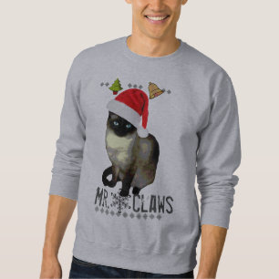 Hässliches Shirt siamesischer Katze "Herrn Claws"