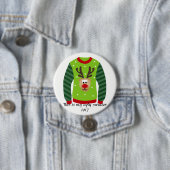 Hässliches Strickjacke-Party-Ren-WeihnachtsButton Button (Beispiel)