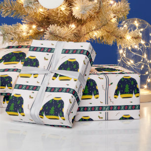 Hässliches süßes Sweatermuster Weihnachtsgeschenk Geschenkpapier