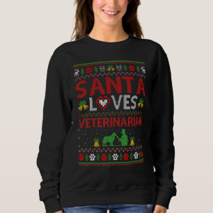 Hässliches Tierarzt-Weihnachtsgeschenk, das Weihna Sweatshirt